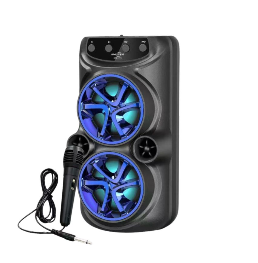 GTS 1773 Portable Wireless Bluetooth Speaker with Dual Drivers and Microphone 1 GTS 1773 Portable Wireless Bluetooth Speaker with Dual Drivers and Microphone